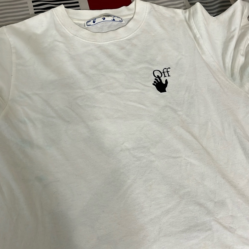 Off white shirt white and black men lg